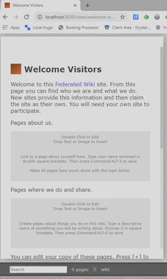 FedWiki default start page