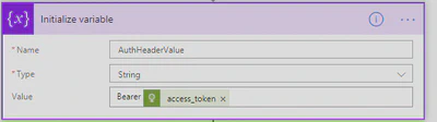 Compose token value into required header value